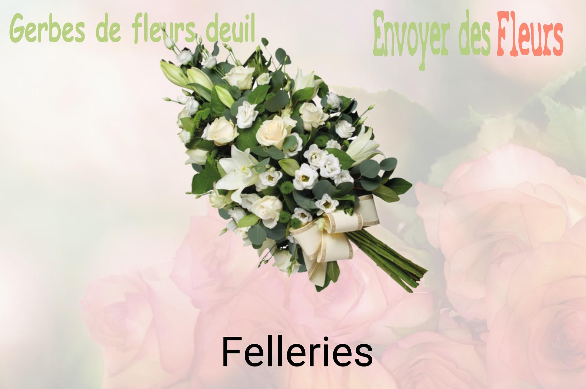 Gerbe de fleurs de deuil livrée à Felleries